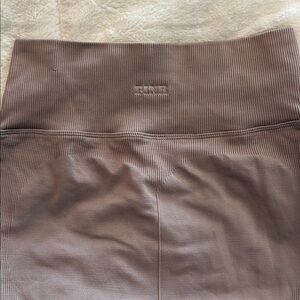 Pink Brown Ribbed leggings